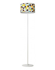 Lampa podłogowa z okrągłym kolorowym abażurem - EX495-Hestix w sklepie Edinos.pl