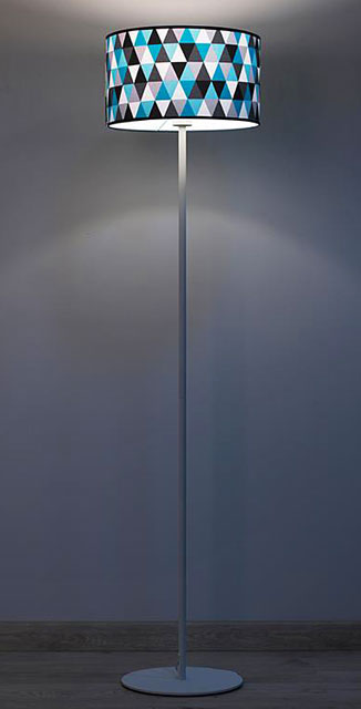 Kolorowa lampa podłogowa EX497-Eshin z okrągłym abażurem