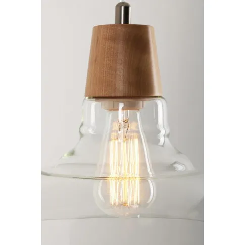 Szklany klosz lampy EX503-Vits z elementami drewnianymi