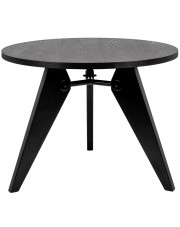 Czarny okrągły drewniany stół do salonu i jadalni - Jupito 3X w sklepie Edinos.pl