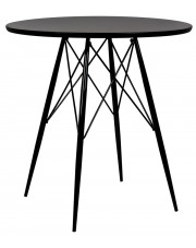 Czarny stół z okrągłym blatem w nowoczesnym stylu - Induro w sklepie Edinos.pl