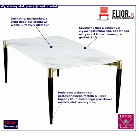 Marmurkowy Stolik Isterio glamour