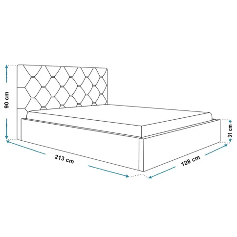 Wymiary łóżka 120x200 Netta