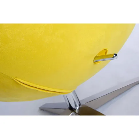 Żółty welwetowy fotel Eggi 2X
