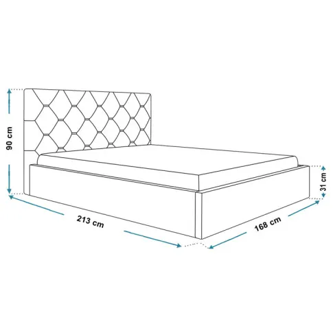 Wymiary łóżka 160x200 Netta