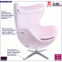 Różowy fotel w stylu glamour Eggi 2X