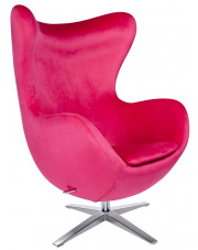 Obrotowy fotel w kolorze fuksja glamour  - Eggi 2X w sklepie Edinos.pl