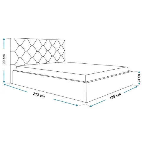 Wymiary łóżka 180x200 Netta