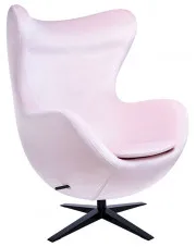 Tapicerowany fotel obrotowy do salonu - Eggi 3X w sklepie Edinos.pl