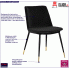 Czarne krzesło welurowe Gambo 3X info gif