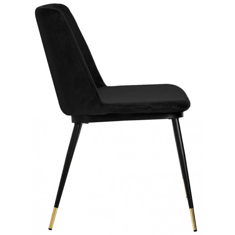 Czarne welurowe krzesło eleganckie Gambo 3X kolor 2