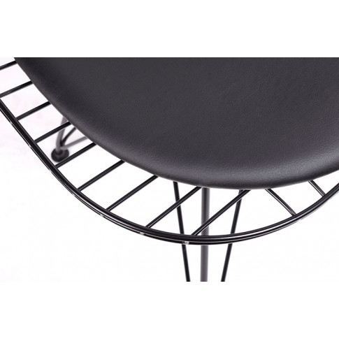 Czarne krzesło metalowe do salonu Zuber 2X