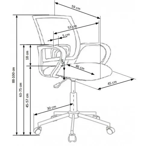 Szczegółowe zdjęcie nr 4 produktu Obrotowy fotel młodzieżowy Ledis - biały w graffiti