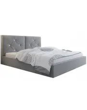Łóżko dwuosobowe z zagłówkiem 180x200 Celini 2X - 48 kolorów w sklepie Edinos.pl