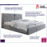 Tapicerowane łóżko z metalowym stelażem 180x200 Celini 3X
