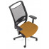 Musztardowy ergonomiczny fotel gabinetowy Romino