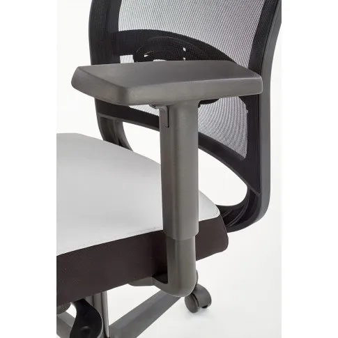 Popielaty fotel biurowy z podłokietnikami Romino