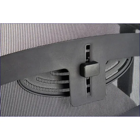 popielaty fotel biurowy z regulowanym oparciem Romino