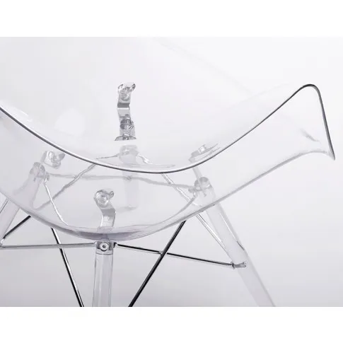 Bezbarwny fotel do salonu Patrix