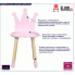 Różowe krzesło dziecięce Nilli korona
