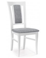 Krzesło drewniane tapicerowane Rumer - biały w sklepie Edinos.pl
