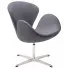 Ciemno szary fotel obrotowy Blum