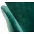 Zielony fotel do salonu z podłokietnikami Blum