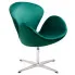 Zielony fotel obrotowy Blum
