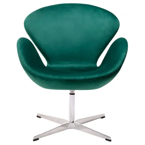 Zielony welurowy fotel obrotowy Blum