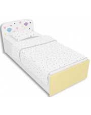 Biało-żółte łóżko dziecięce 90x200 Lili 9X - 3 kolory w sklepie Edinos.pl
