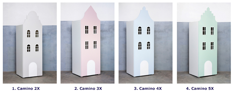 Wybór kształtów frontów szafy domek Camino