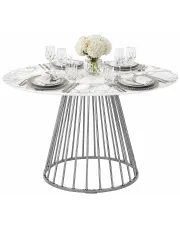 Okrągły stół do jadalni marmur - Pawka w sklepie Edinos.pl