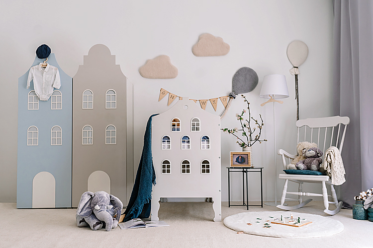 aranżacja z szafą domek Camino