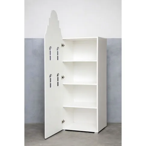 Wnętrze popielatej szafy z półkami Camino 2X