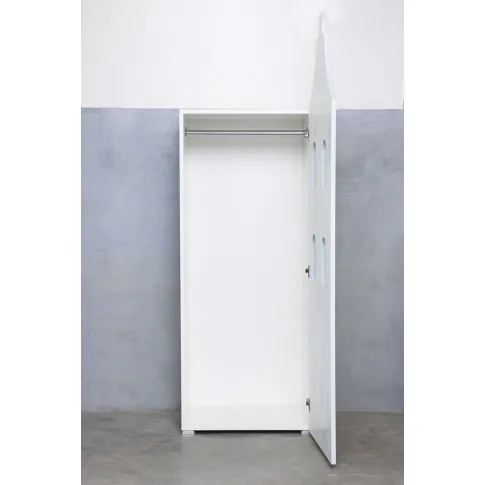 Wnętrze błękitnej szafy dziecięcej Camino 4X