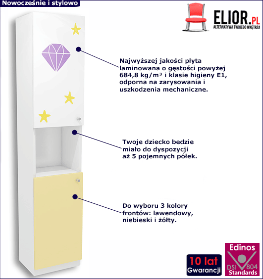 Regał dziecięcy z 5 półkami Lili 14X