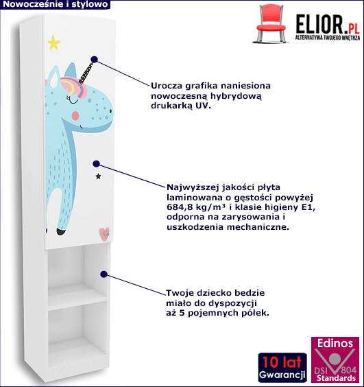 Regał dziecięcy z 5 półkami Lili 15X