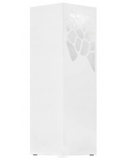 Biały prostokątny parasolnik z wzorem - Taso 2S