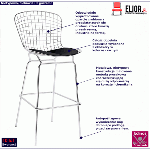 Chromowany hoker Krato 2X