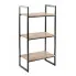 Czarny loftowy regał z 3 półkami dąb sonoma Verdon 2X