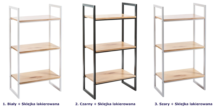 Dostępne wersje kolorystyczne regału Maso 4X