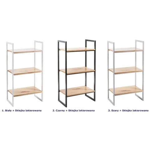 Wybór dostępnych opcji kolorystycznych regału Verdon 4X