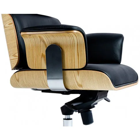 Czarny fotel obrotowy Bermund 3X