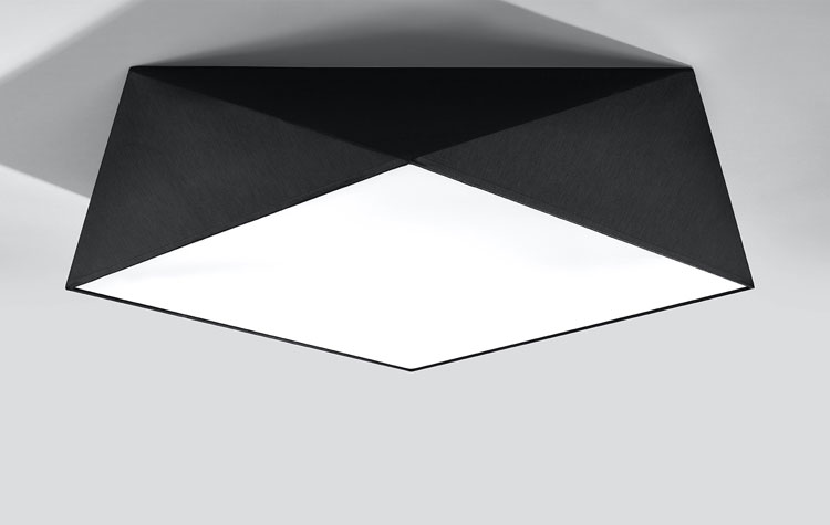 Czarny geometryczny plafon EX591-Hexi