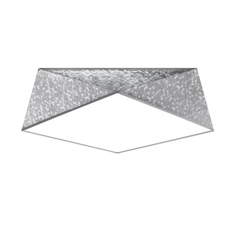 Srebrny plafon o geometrycznych kształtach EX591-Hexi