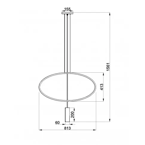 Wymiary lampy wiszącej EX592-Holas