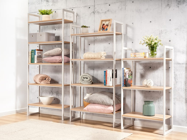 Loftowy regał metalowy na książki Verdon