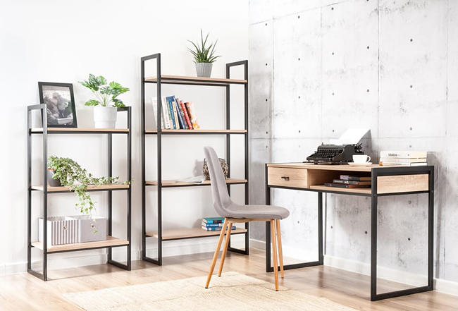 Loftowy regał metalowy na książki Verdon