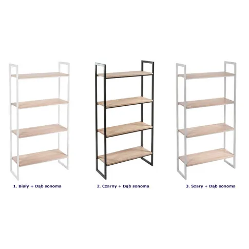 Wybór dostępnych opcji kolorystycznych regału Verdon 5X