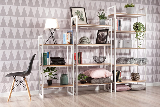 Loftowy regał metalowy na książki Verdon